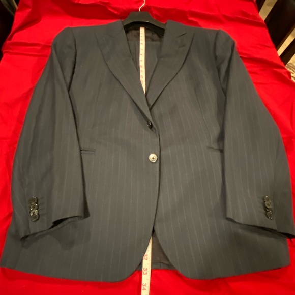 Jospeh Abboud blue pinstripe peak lapel 46R - Picture 2 of 16
